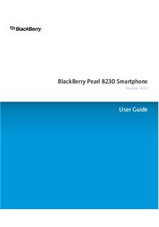 Blackberry Pearl 8230 manual. Smartphone Instructions.